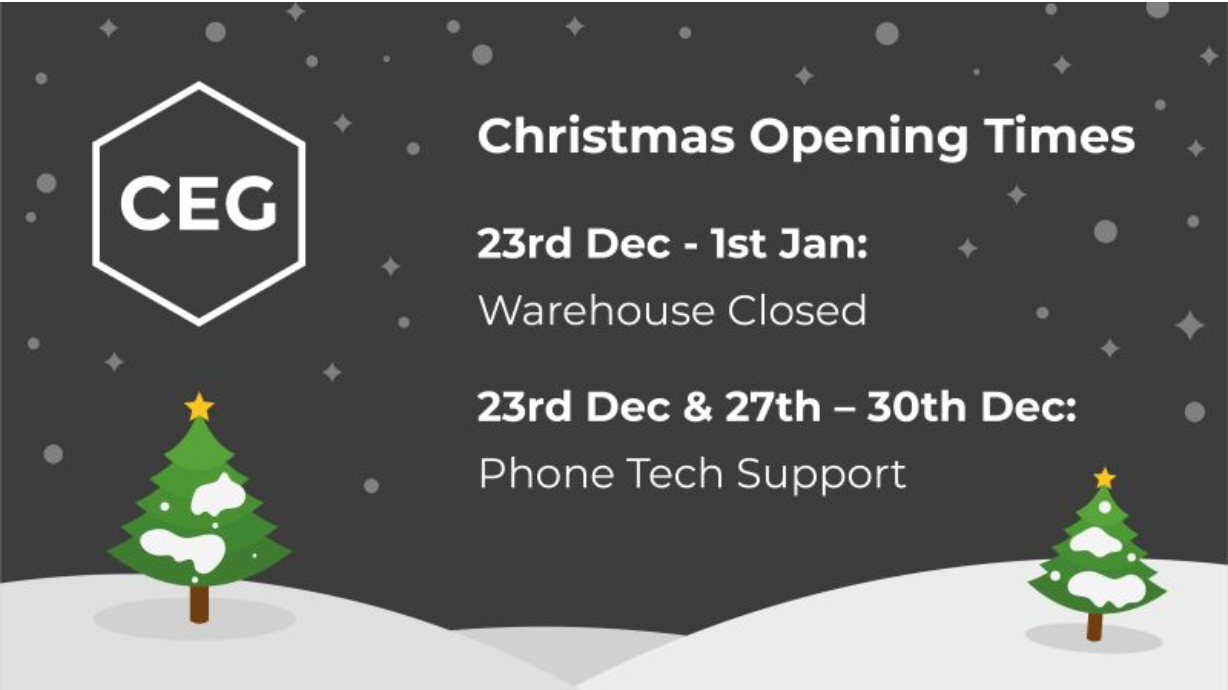 Happy Christmas from CEG - Holiday Opening Hours